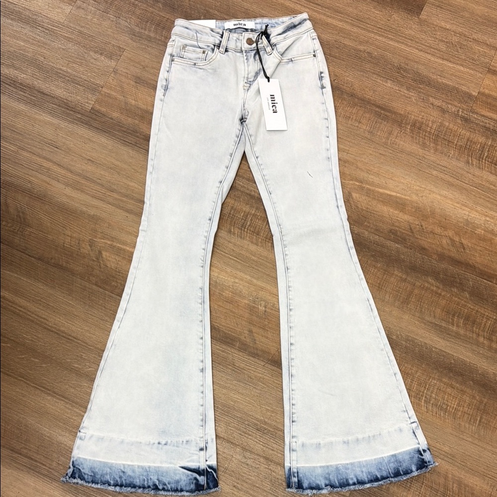 Mica Light Acid Wash Flare Jeans - Women's Wide Leg